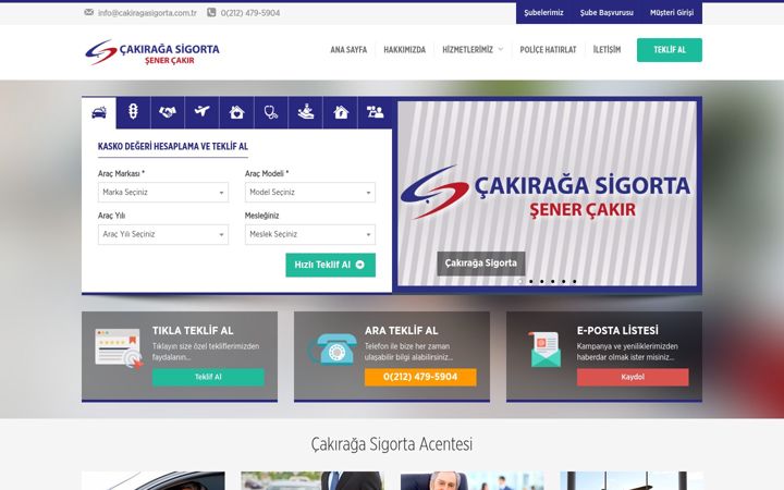 Screenshot of cakiragasigorta.com.tr