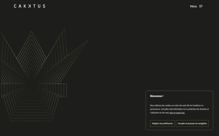 Screenshot of cakktus.ch