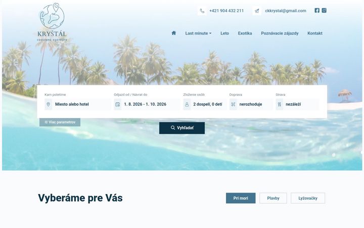 Screenshot of cakrystal.sk