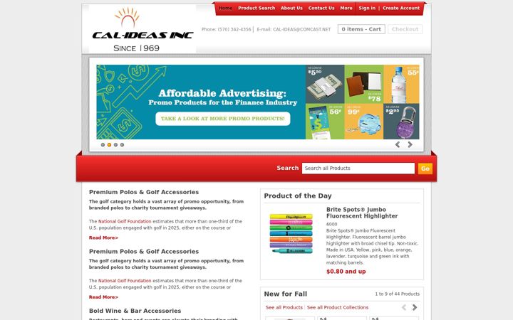 Screenshot of cal-ideas.com