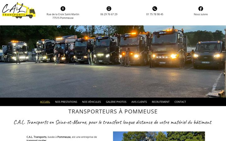 Screenshot of cal-transports.fr