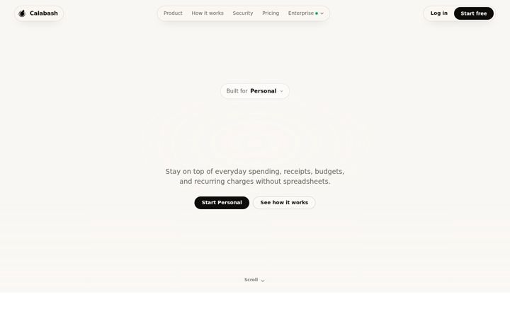 Screenshot of calabash.app