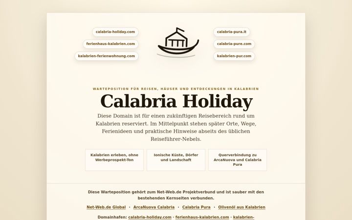 Screenshot of calabria-holiday.com