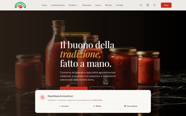 Screenshot of calabriaconserve.it