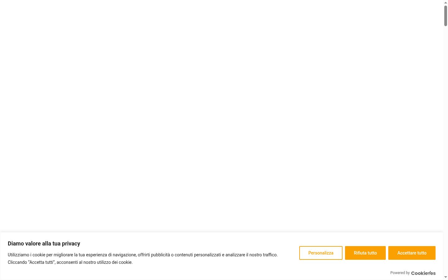 Captura de pantalla del banner de consentimiento mostrado antes de cualquier interacción