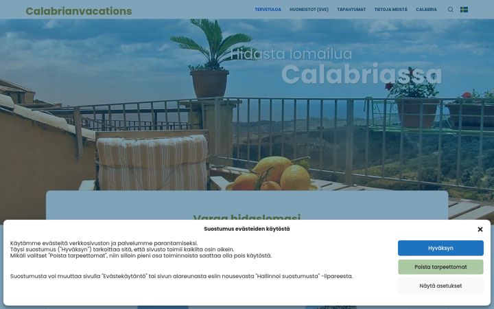 Screenshot of calabrianvacations.fi