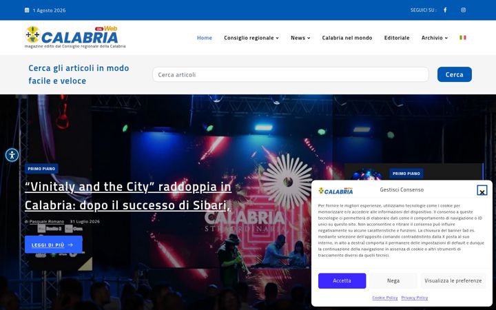 Screenshot of calabriaonweb.it