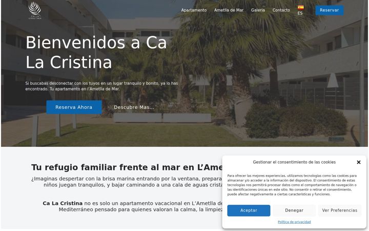 Screenshot of calacristina.com