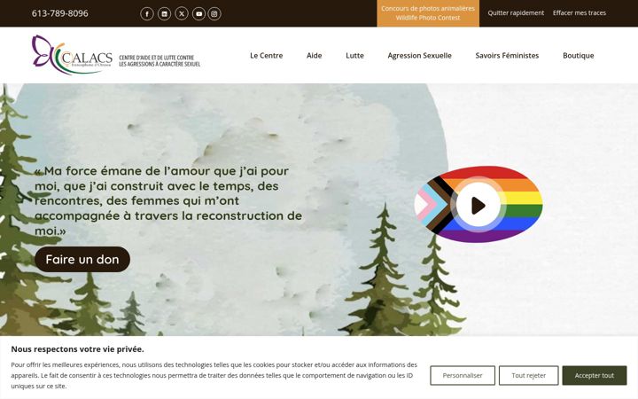 Screenshot of calacs.ca