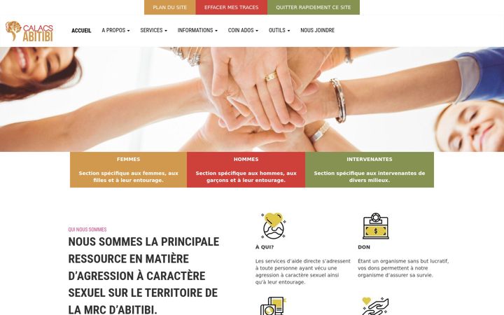 Screenshot of calacsabitibi.com
