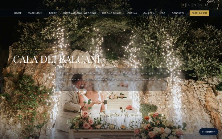 Screenshot of caladeibalcani.it