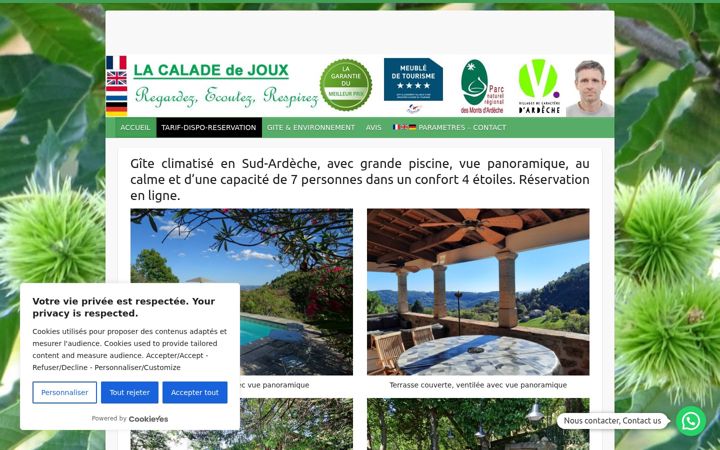 Screenshot of caladejoux.com