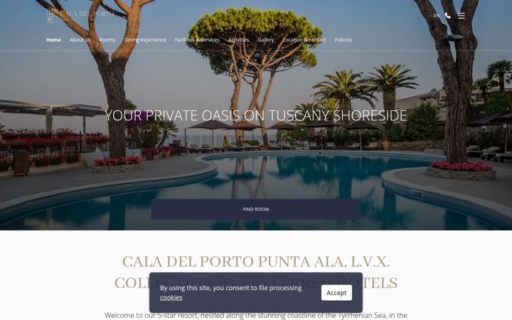 Screenshot of caladelportoresort.com