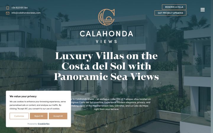 Screenshot of calahondaviews.com