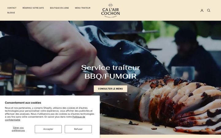 Screenshot of calaircochon.shop