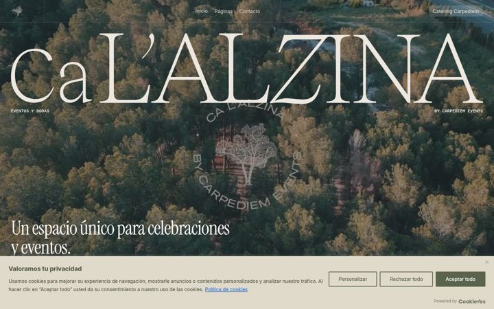 Screenshot of calalzina.com