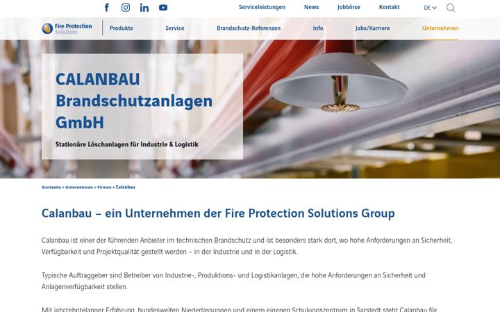 Screenshot of calanbau.de