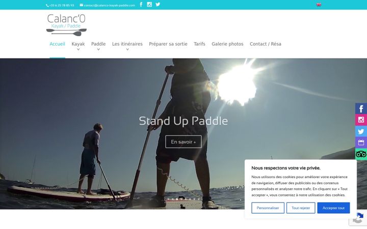 Screenshot of calanco-kayak-paddle.com