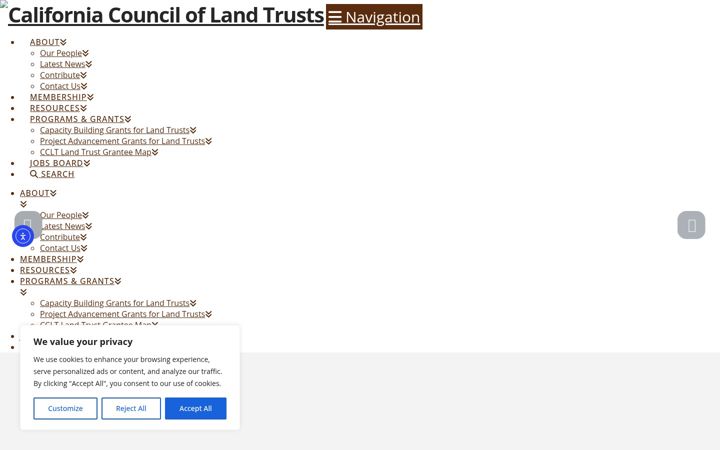 Screenshot of calandtrusts.org