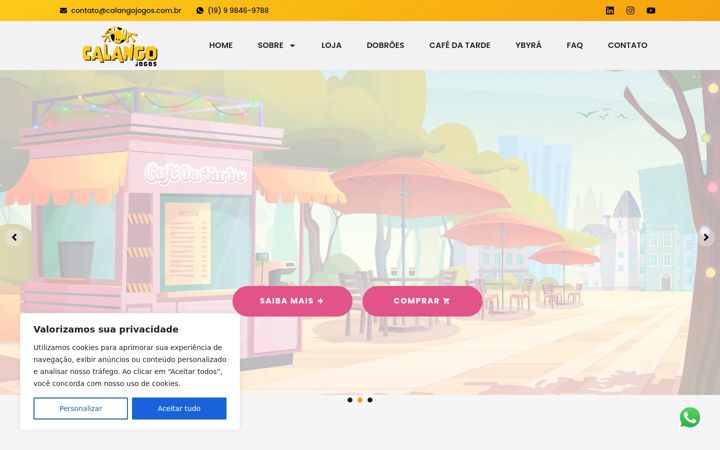 Screenshot of calangojogos.com.br