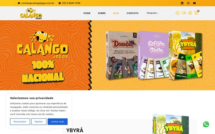 Screenshot of calangoloja.com.br