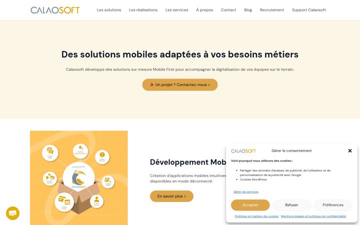 Screenshot di calaosoft.fr