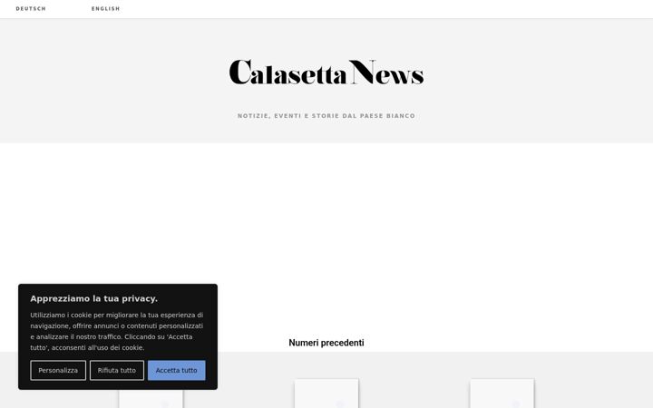Screenshot of calasetta-news.it