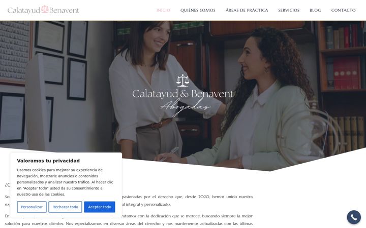 Captura de pantalla de calatayudbenavent.es