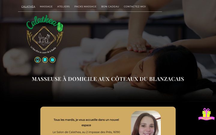 Screenshot of calathea-massage.fr