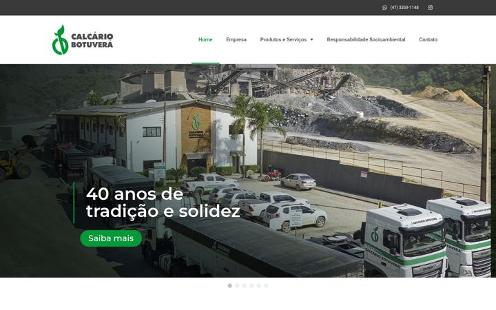 Screenshot of calcariobotuvera.com.br
