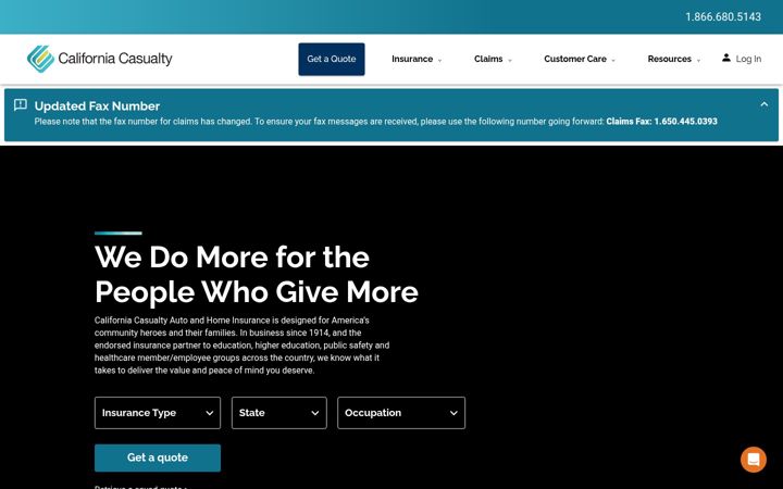 Screenshot of calcas.com