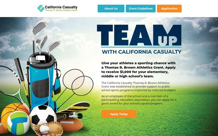 Screenshot of calcasathletics.com
