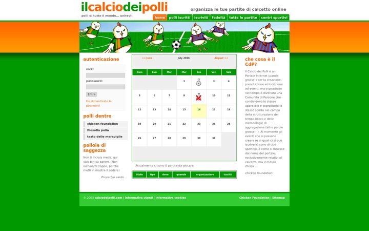 Screenshot of calciodeipolli.com