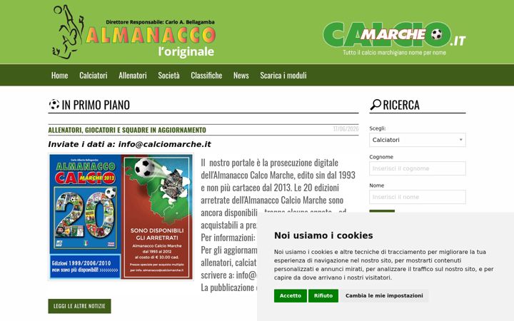 Screenshot von calciomarche.it