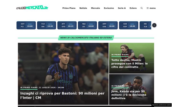 Screenshot of calciomercato.it