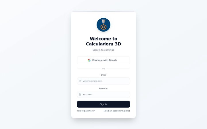 Screenshot of calculadora-3d.com