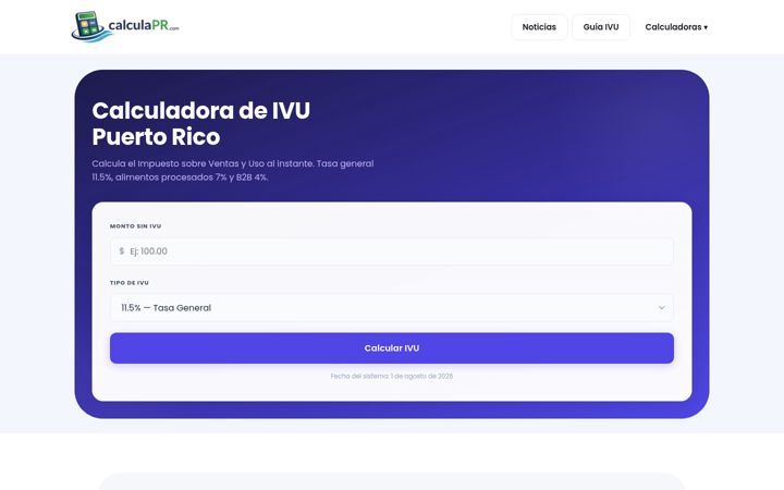 Screenshot of calculapr.com