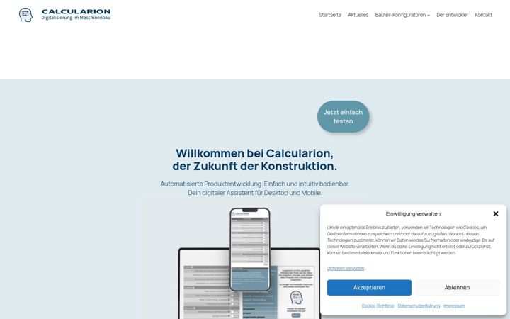 Screenshot of calcularion.de