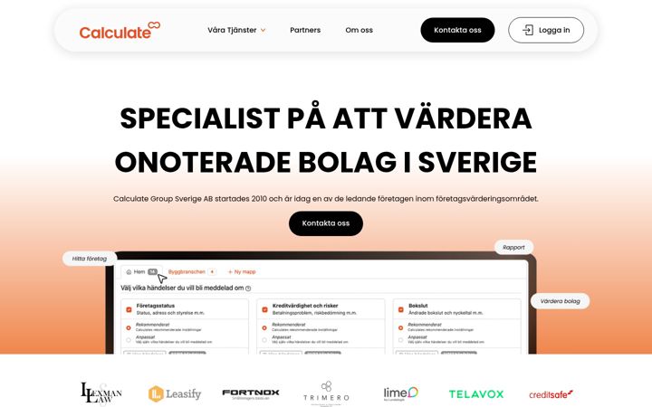 Screenshot of calculate.se