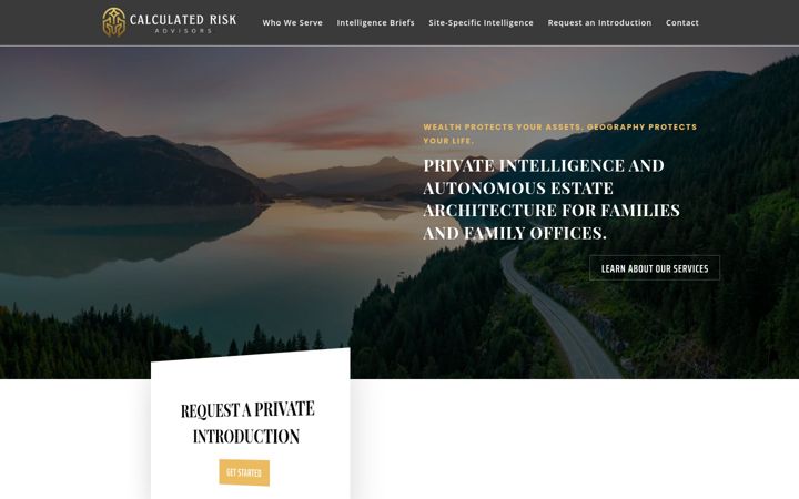 Screenshot of calculatedriskadvisors.com
