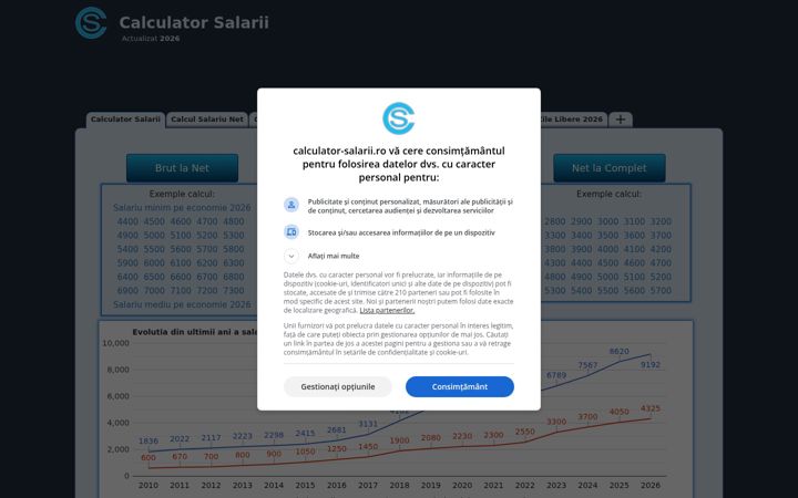 Screenshot of calculator-salarii.ro