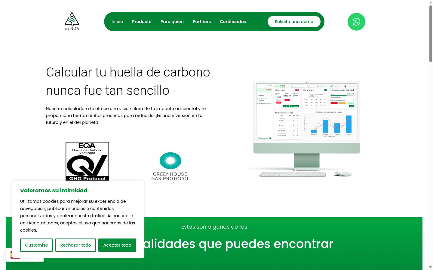 Screenshot del banner di consenso mostrato prima di qualsiasi interazione
