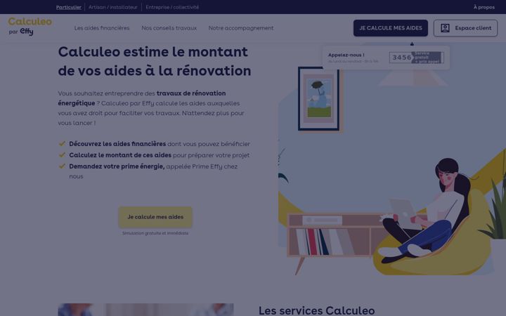 Screenshot of calculeo.fr