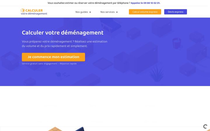 Screenshot of calculer-votre-demenagement.com
