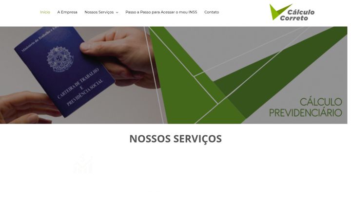 Kuvakaappaus sivustosta calculocorreto.com.br