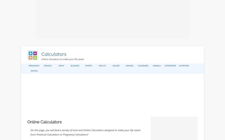 Screenshot of calcuworld.com