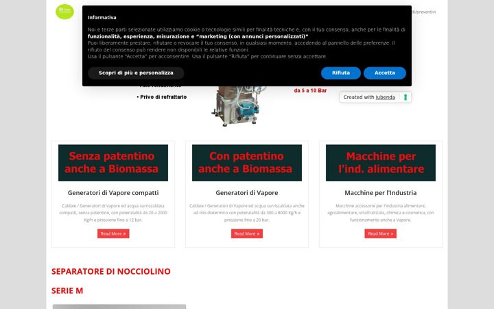 Screenshot of caldaieavapore.it