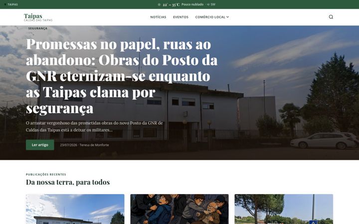 Screenshot of caldasdastaipas.pt