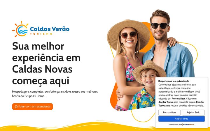 Screenshot of caldasveraoturismo.com.br
