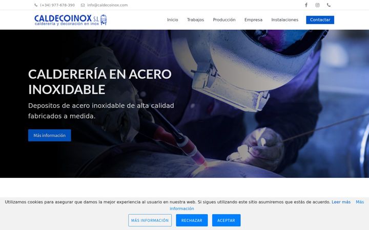 Screenshot of caldecoinox.com